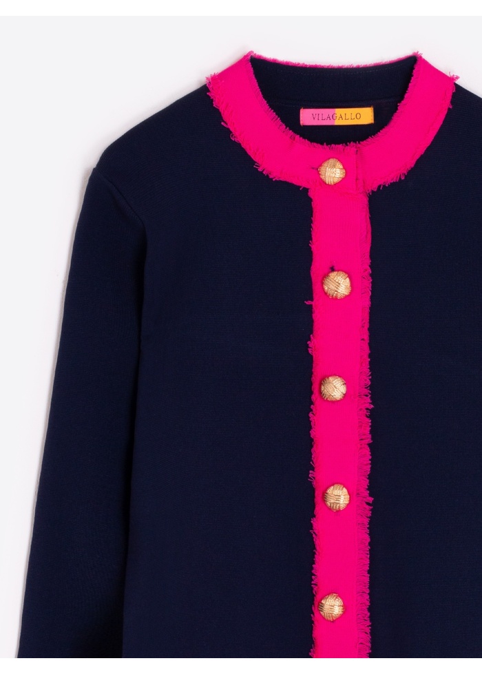 Vilagallo | Knitted Navy Jacket