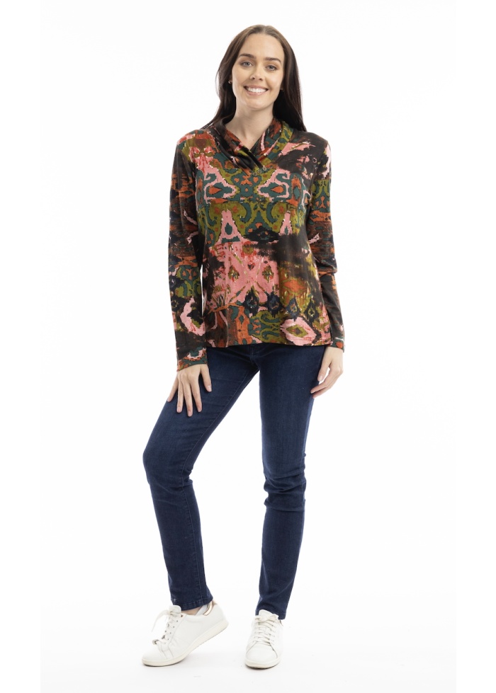 Orientique | Diamonds Cowl Top