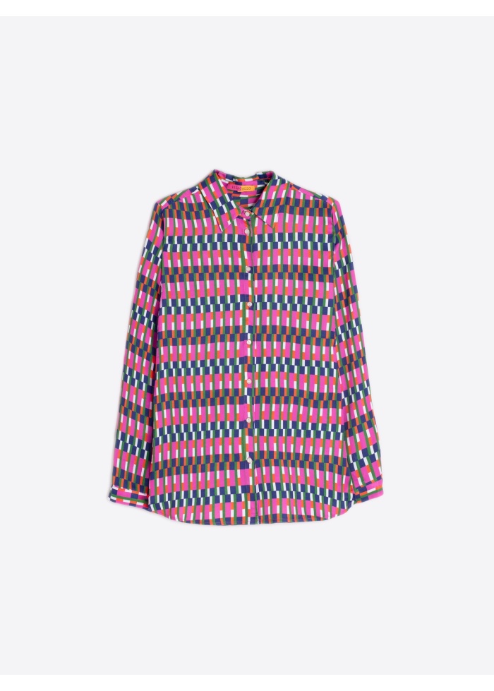 Vilagallo | Geometric Print Shirt