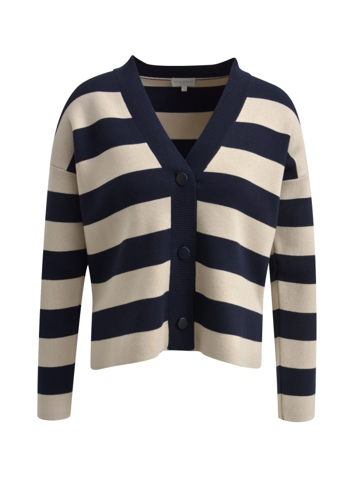 Milano | Navy Stripe Cardigan