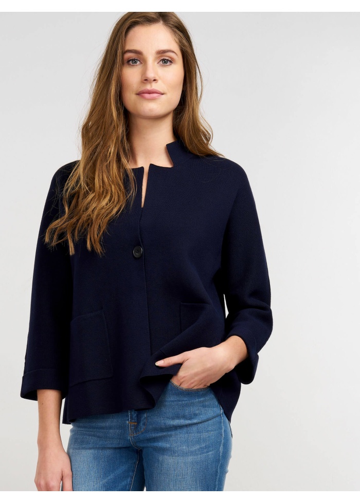 Repeat | Textured Cotton Knit Cardigan
