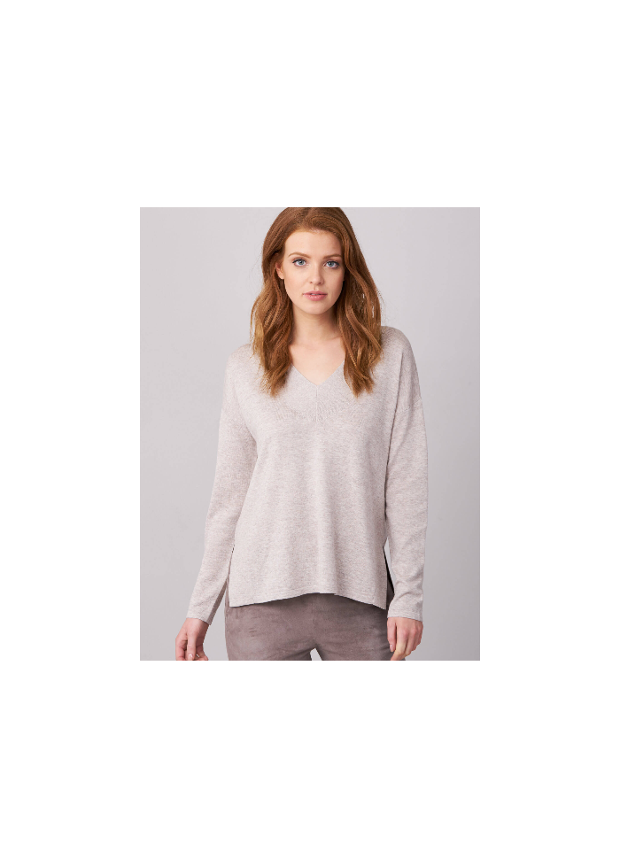 Repeat | V-Neck Cotton Blend Sweater