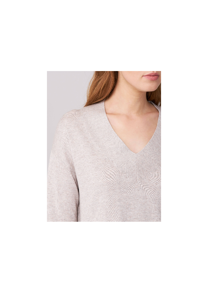 Repeat | V-Neck Cotton Blend Sweater