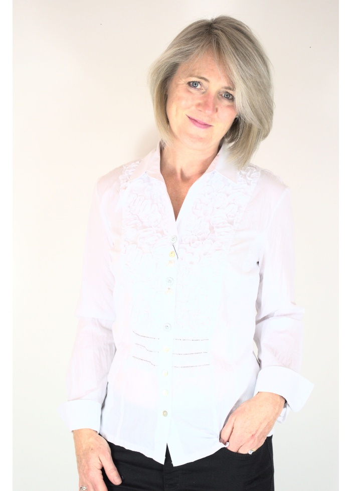 Just White | Pearl Button Shirt