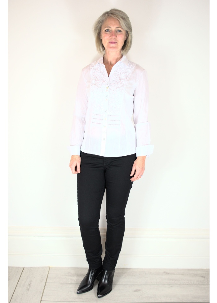 Just White | Pearl Button Shirt