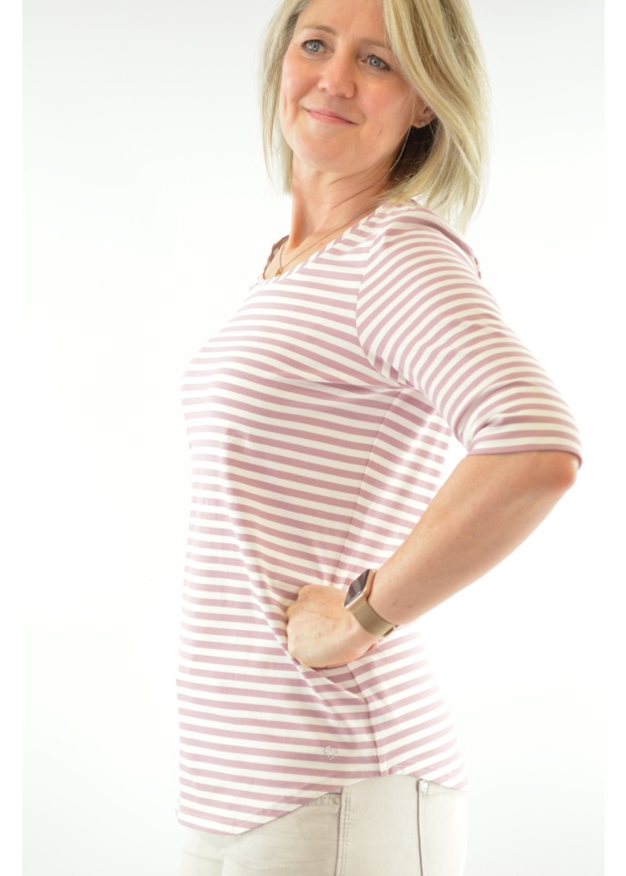 Just White | Stripe Tee