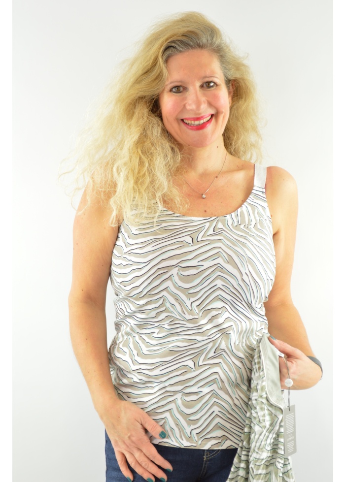 Just White | Zebra Vest Top