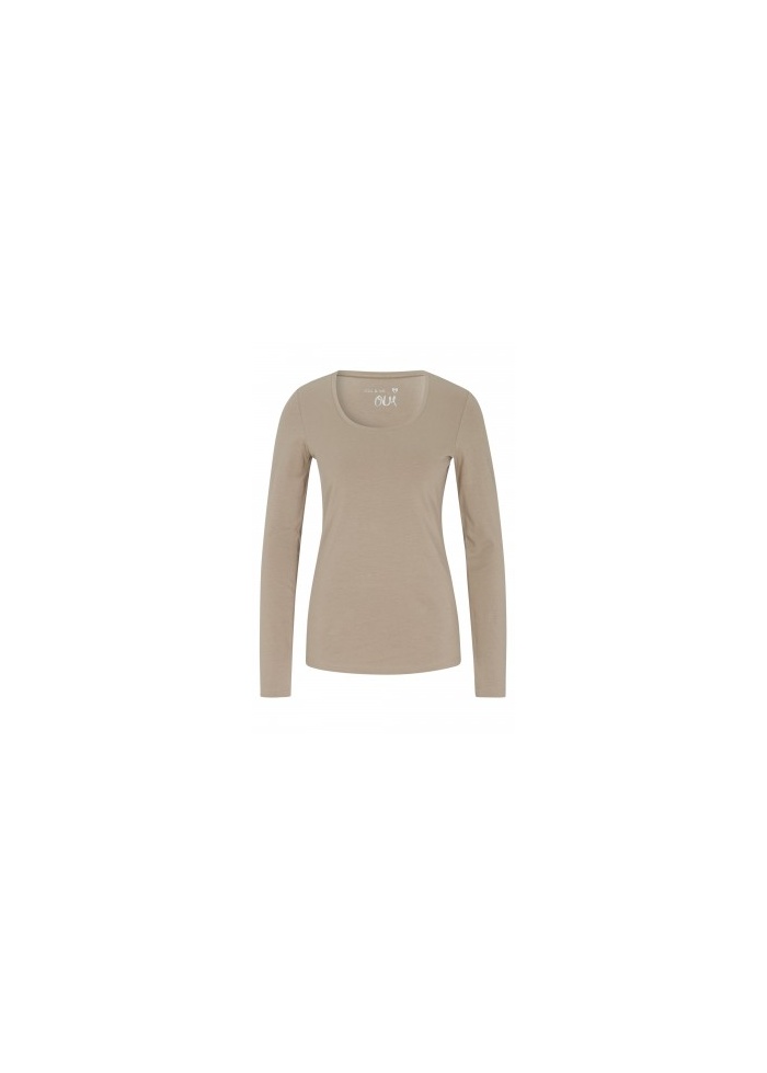 Oui | Long Sleeve Basic Top