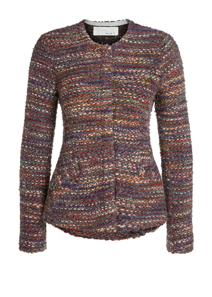 Oui | Multi Coloured Tweed Jacket