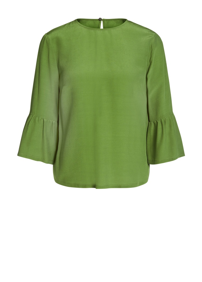 Oui | Fluted Sleeve Blouse