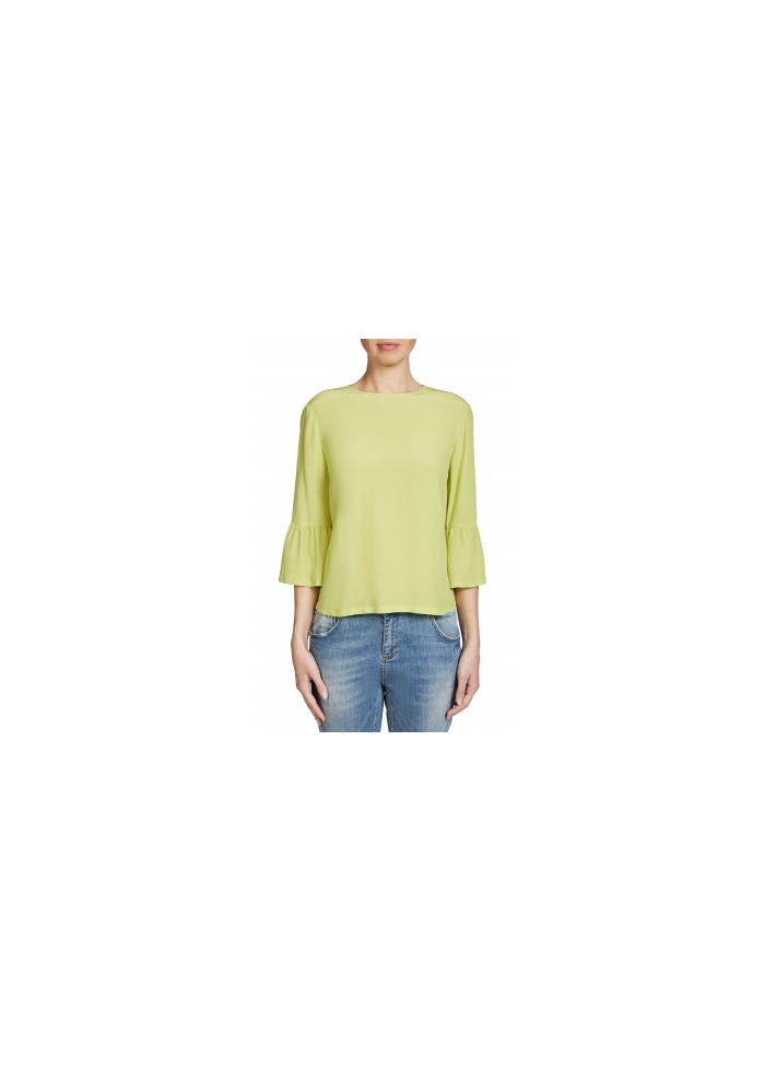 Oui | Fluted Sleeve Blouse