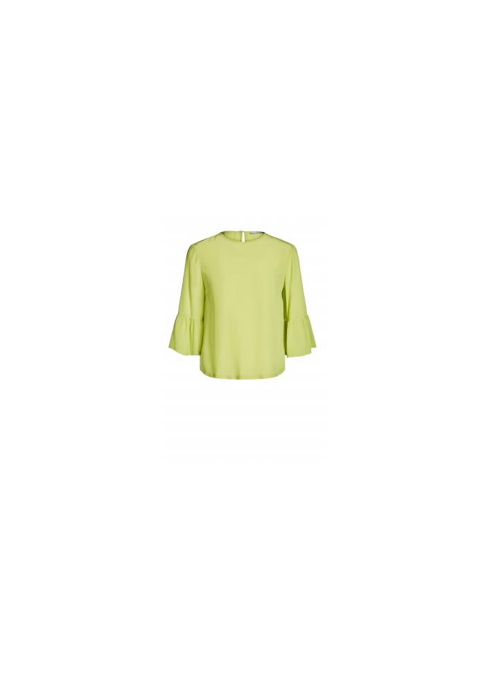 Oui | Fluted Sleeve Blouse
