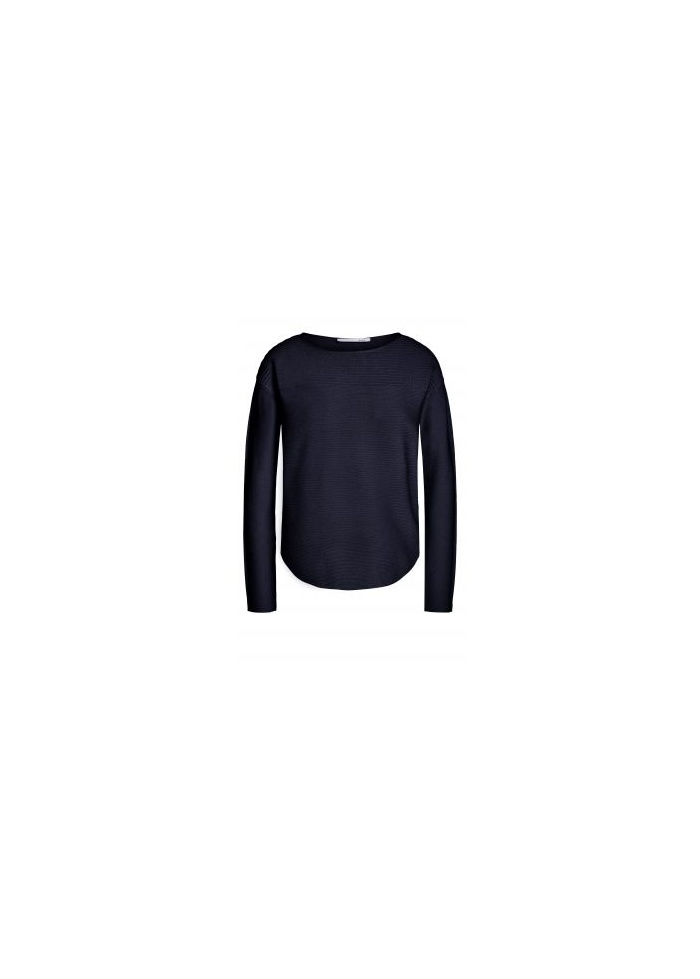 Oui | Ottoman Scallop Hem Jumper
