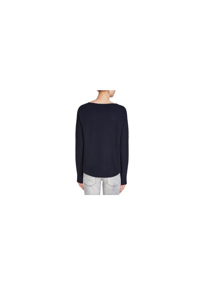 Oui | Ottoman Scallop Hem Jumper
