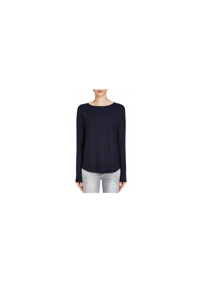 Oui | Ottoman Scallop Hem Jumper