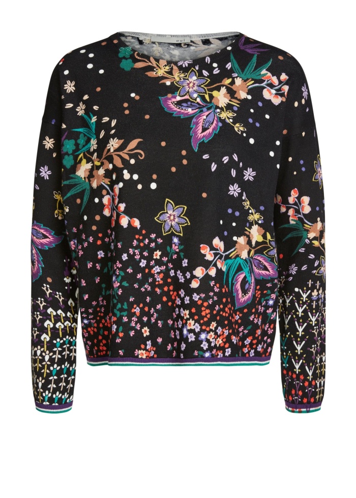 Oui | Floral Printed Knit