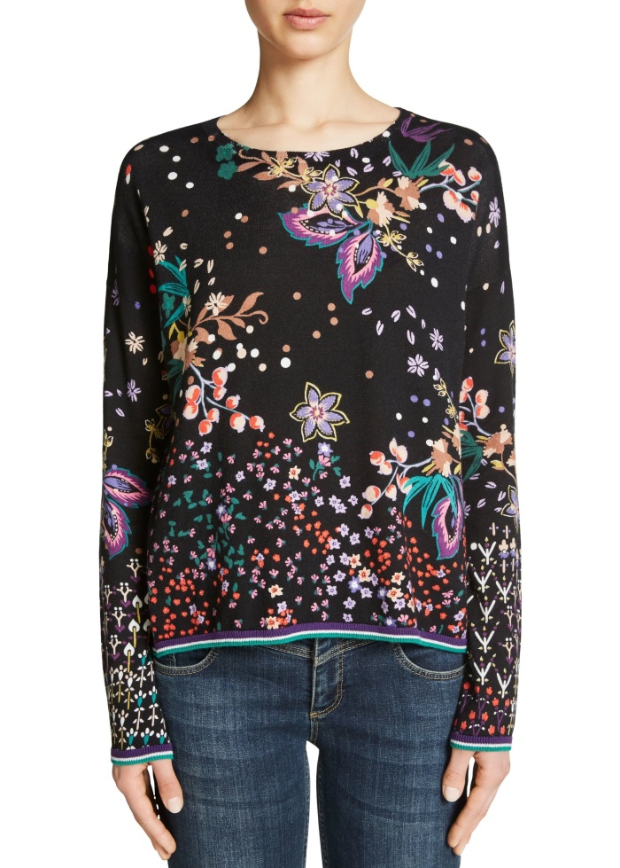 Oui | Floral Printed Knit