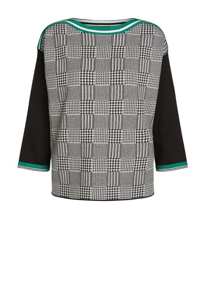 Oui | Jacquard Fine Knit Jumper