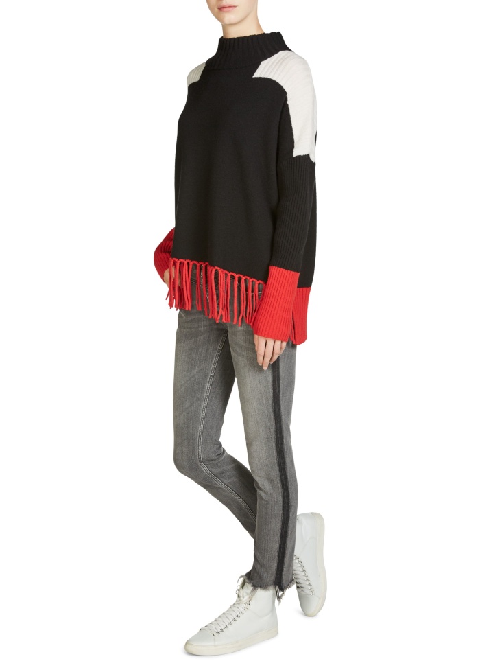 Oui | Fringed Hem Jumper