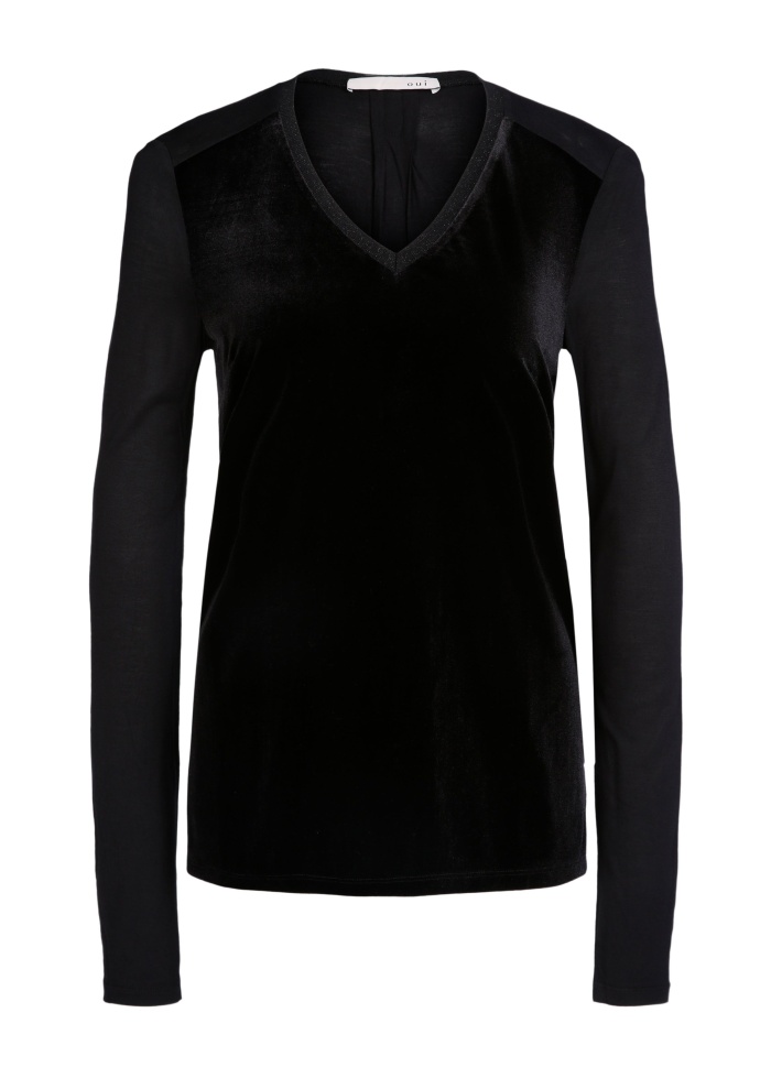 Oui | Velvet Front Top
