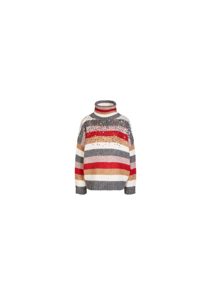 Oui | Stripe Sequin Jumper