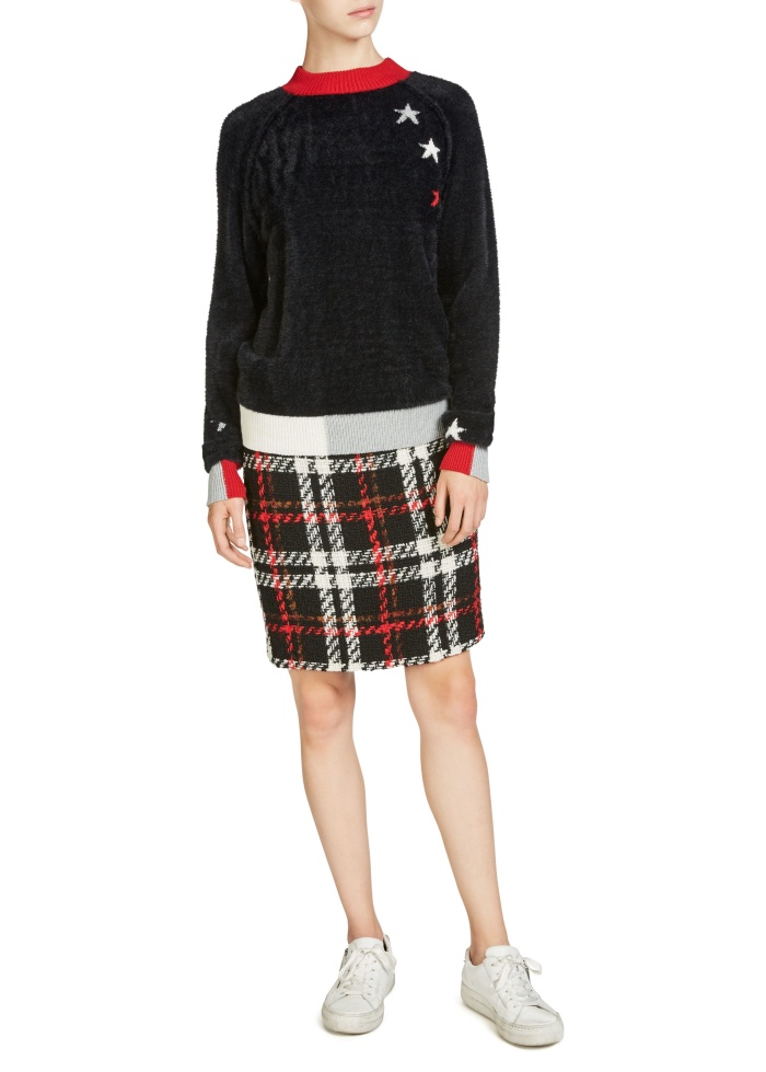 Oui | Tartan Skirt