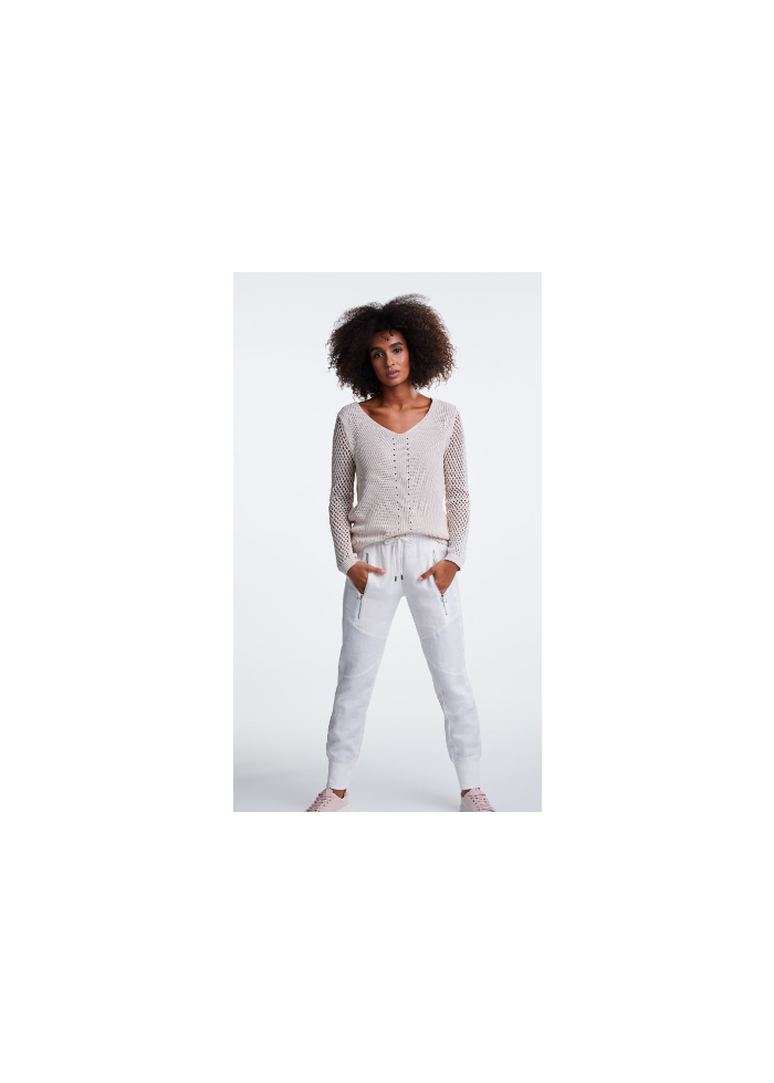 Oui | Crochet V-Neck Jumper