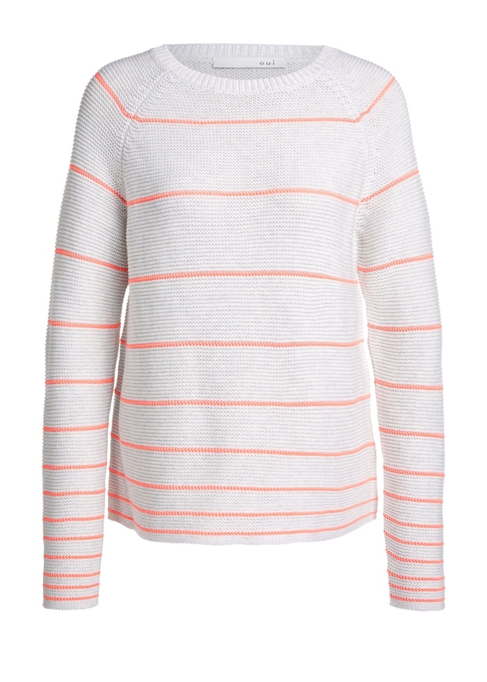Oui | Neon stripe jumper