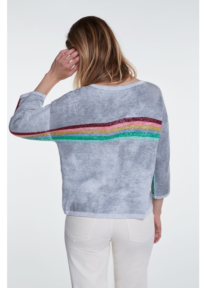 Oui | Vintage rainbow jumper