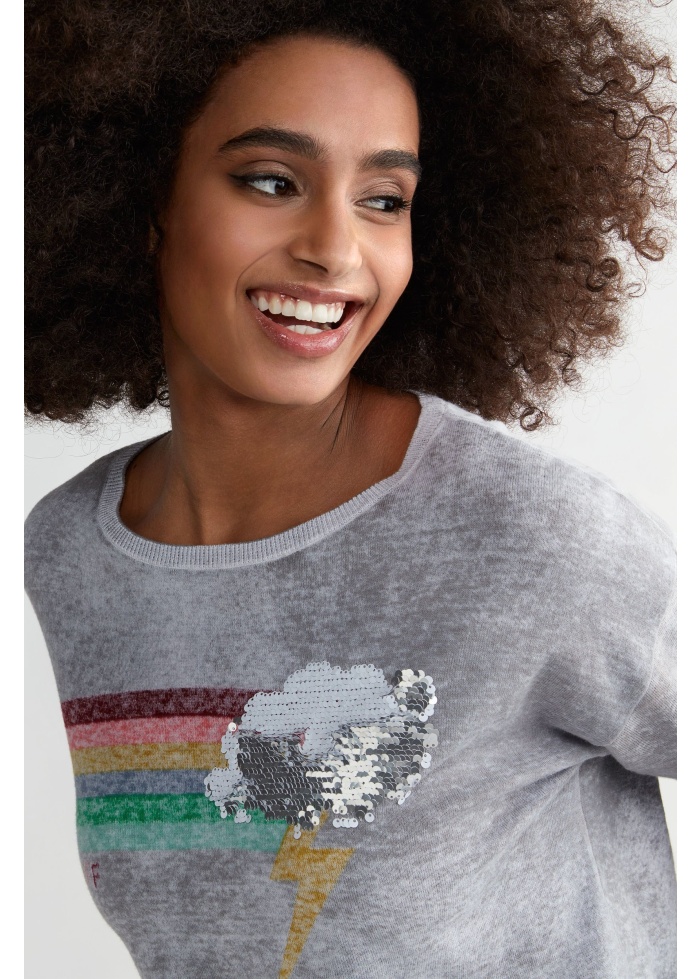 Oui | Vintage rainbow jumper