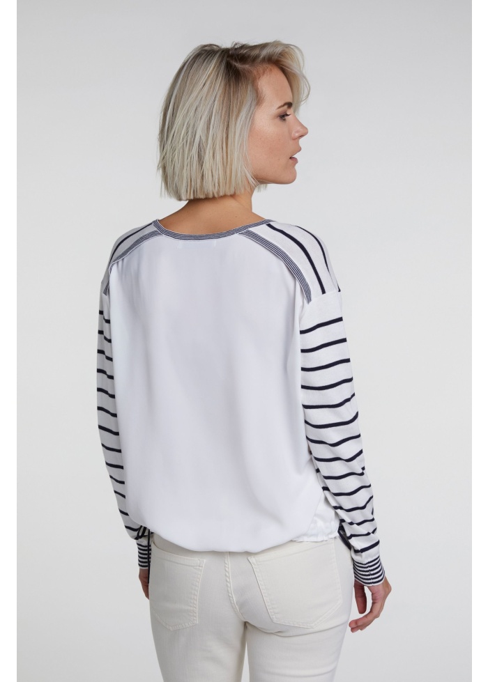 Oui | Patch Jumper With Stripes