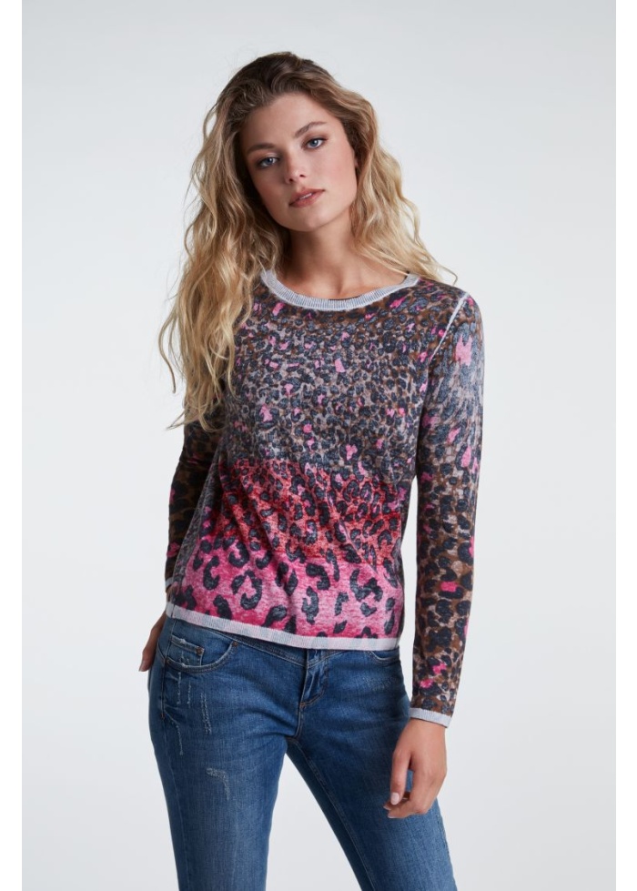 Oui | Leopard Print Jumper