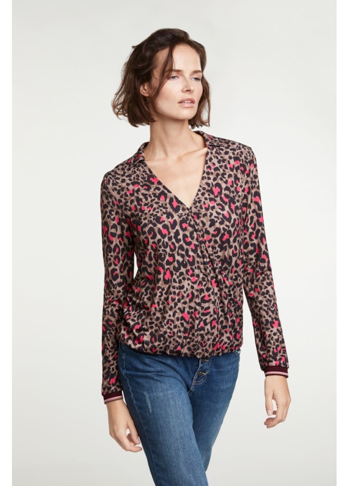 Oui | Leopard Print Blouse