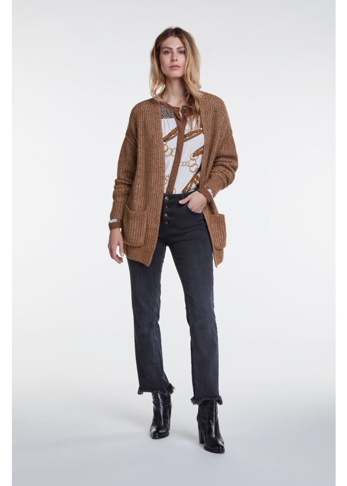 Oui | Frayed Belted Jeans