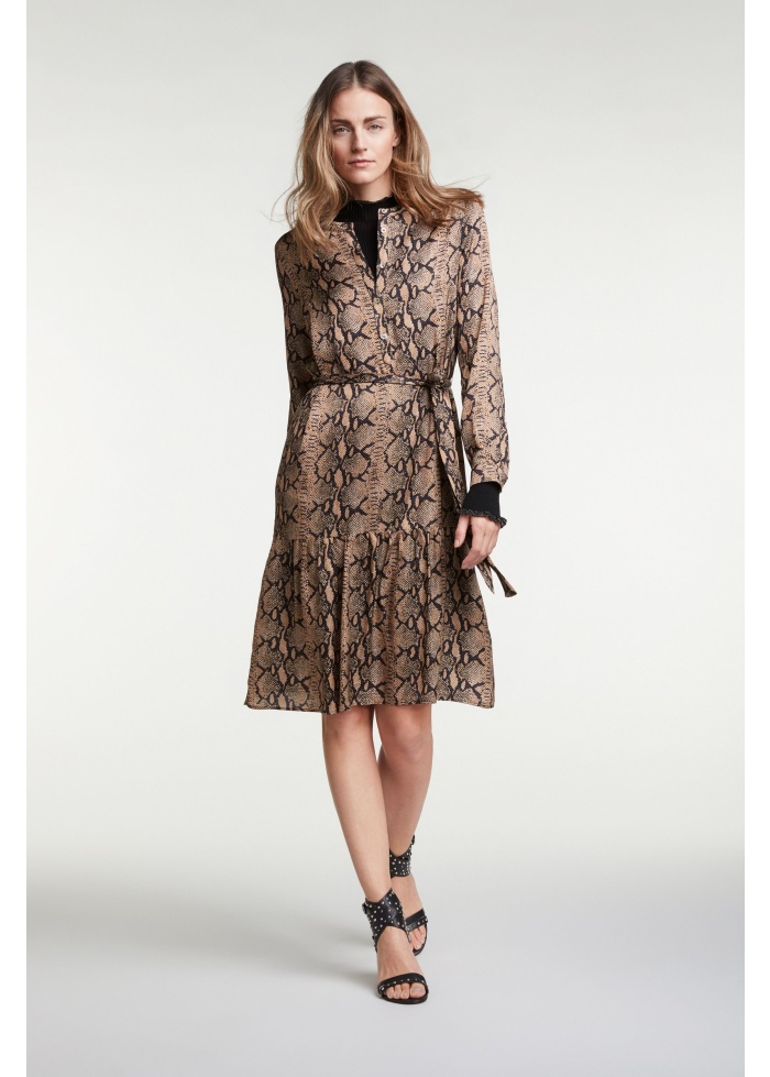 Oui | Dress In Snake Print