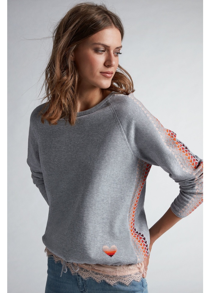 Oui | Heart Detail Jumper