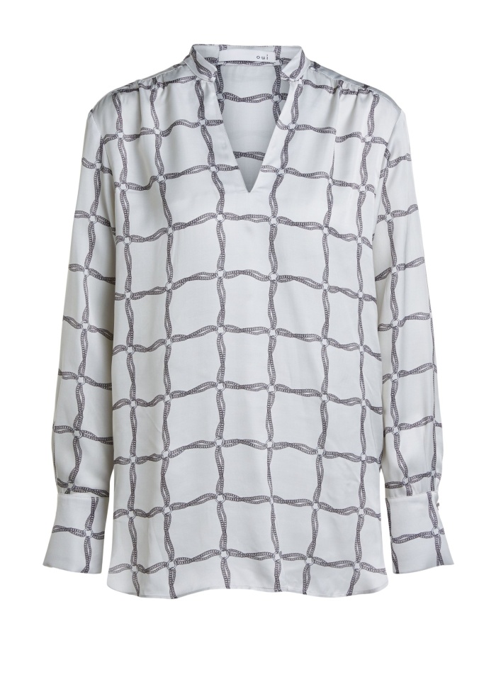 Oui | Blouse With Chain Motifs