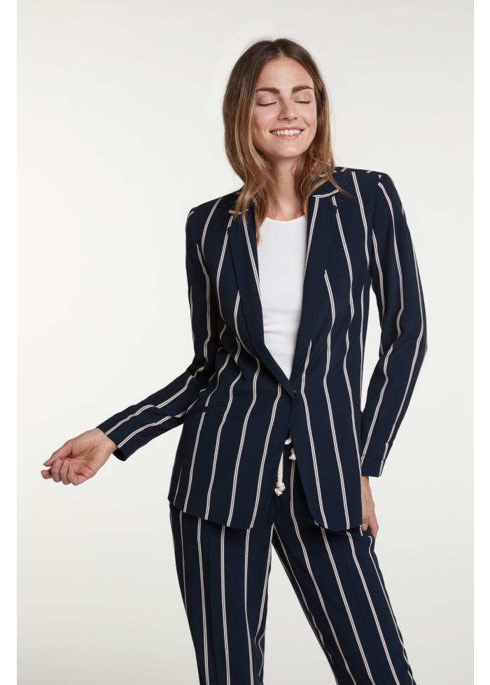 Oui | Stripe Blazer