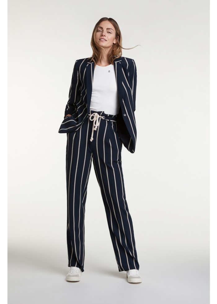 Oui | Stripe Wide Leg Trousers