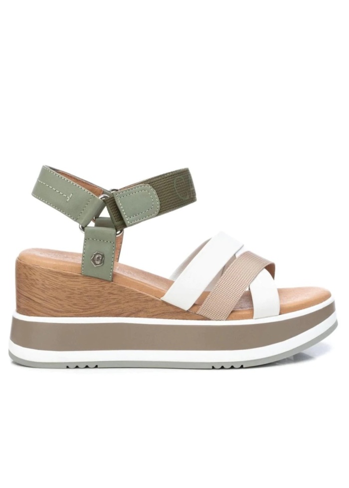 Carmela | Khaki Wedge