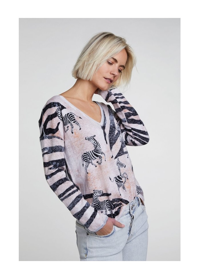 Oui | Zebra Print Jumper