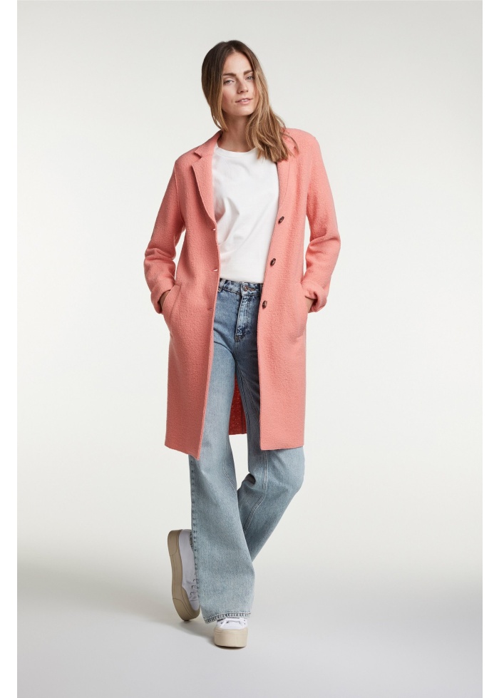 Oui | Boiled Wool Coat