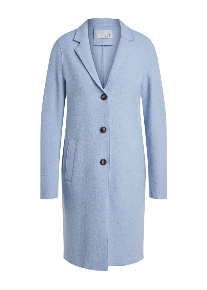 Oui | Boiled Wool Coat