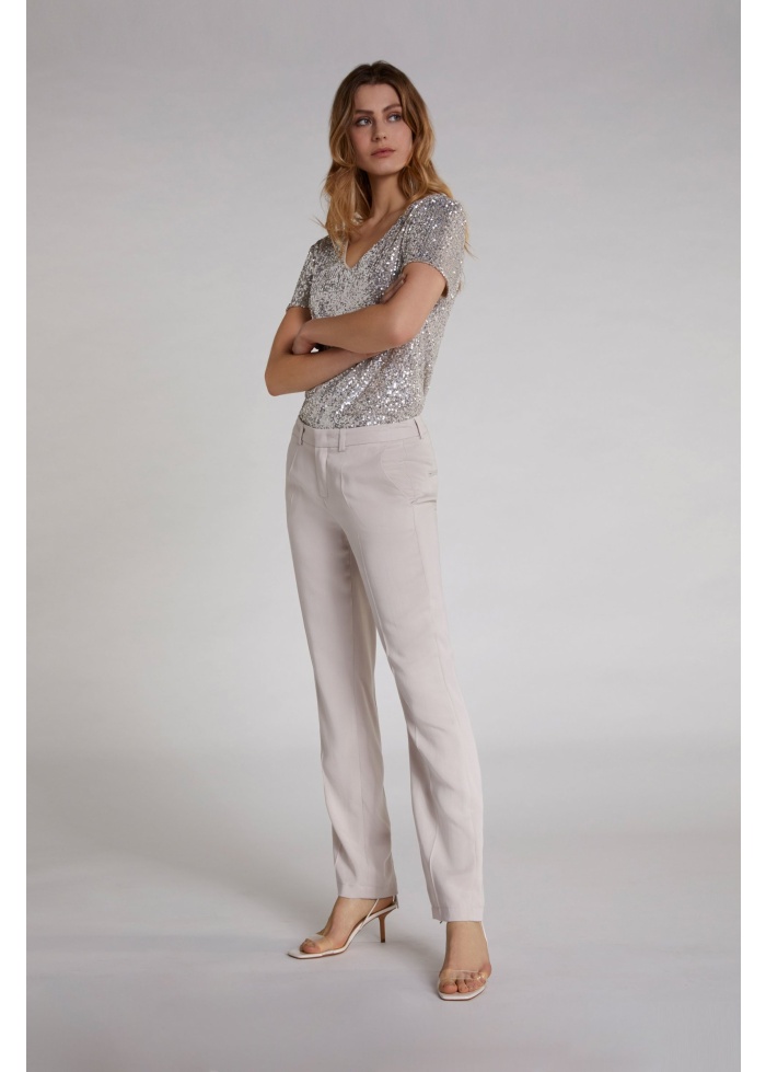 Oui | Straight Leg Trouser