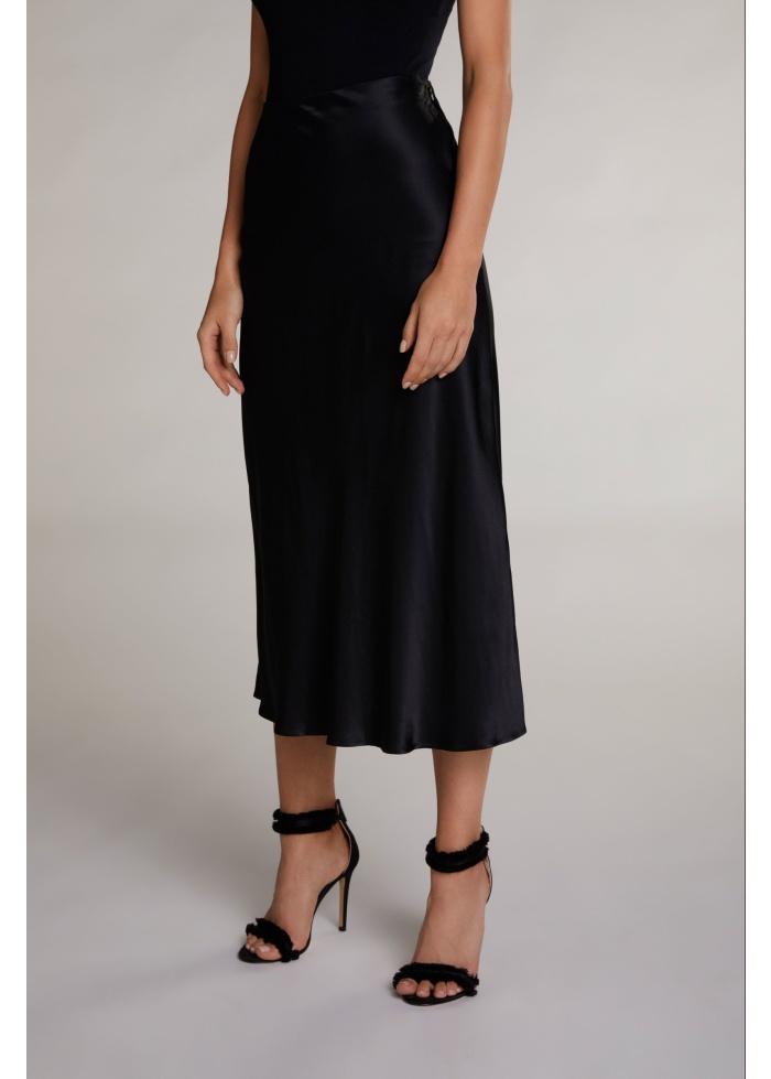 Oui | Satin Long Skirt