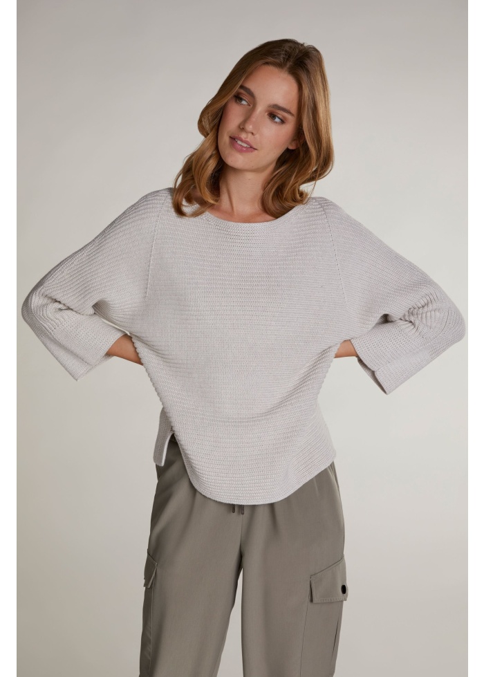 Oui | Ribbed Slit Jumper 