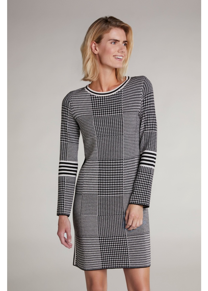 Oui | Houndstooth Pattern Dress