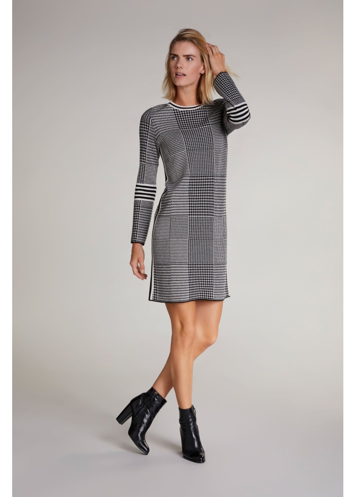Oui | Houndstooth Pattern Dress
