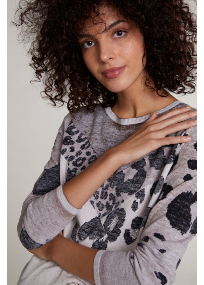 Oui | Animal Print Jumper