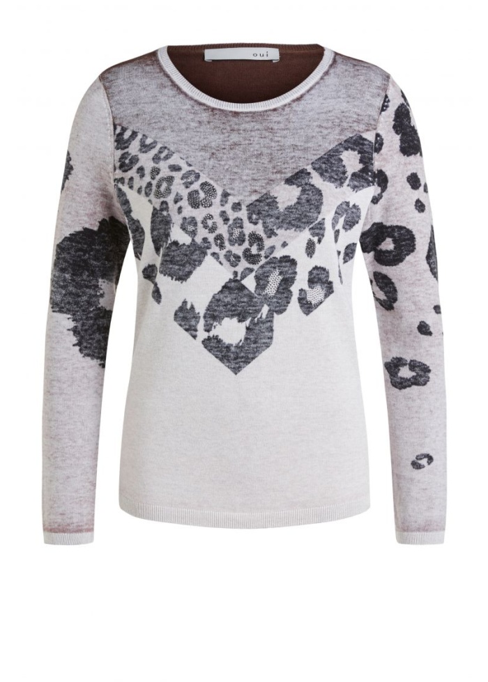 Oui | Animal Print Jumper